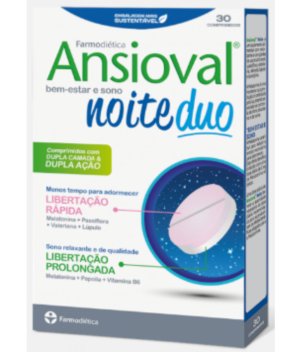 Ansioval Noite Duo - 30 Comprimidos - Farmodietica